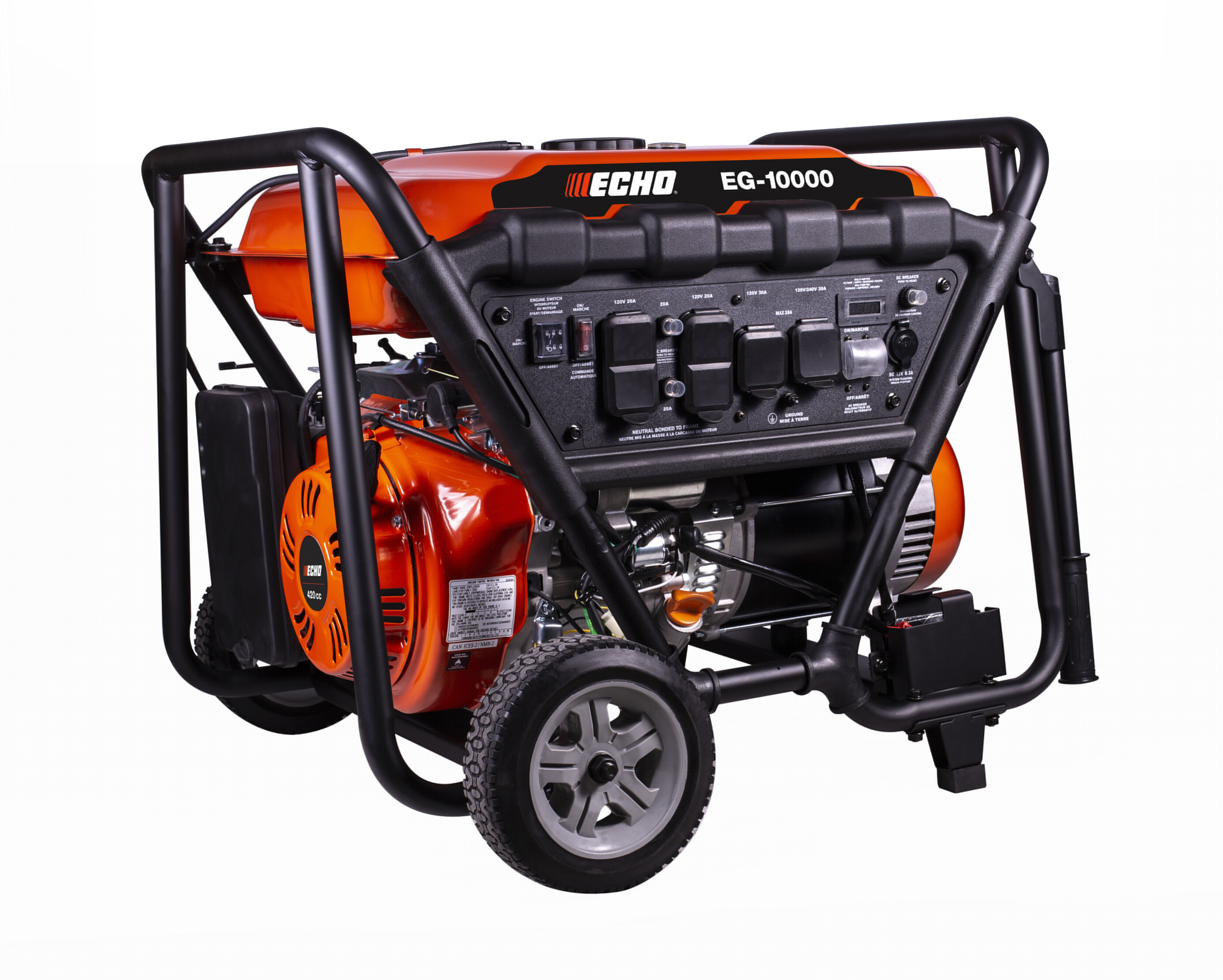 Echo Portable Generator, 7,500 W Rated, 10,000 W Surge, 33 A - EG-10000