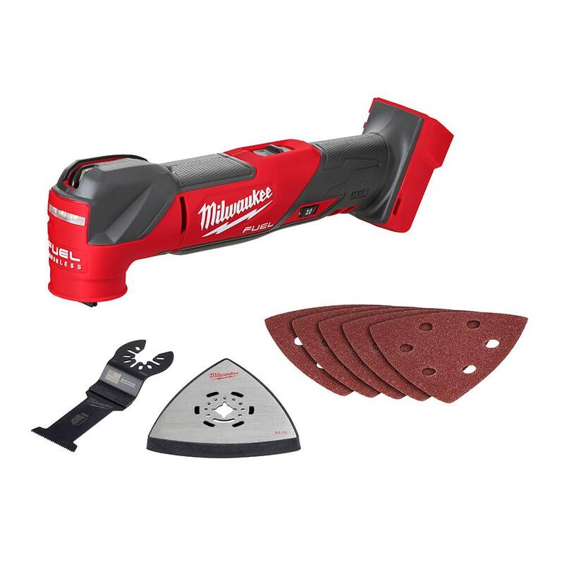 Sierra circular inalámbrica Milwaukee M18 FUEL de 18V con agarre trasero de 7-1/4 pulgadas con multiherramienta oscilante (sólo herramienta) - 2830-20-2836-20