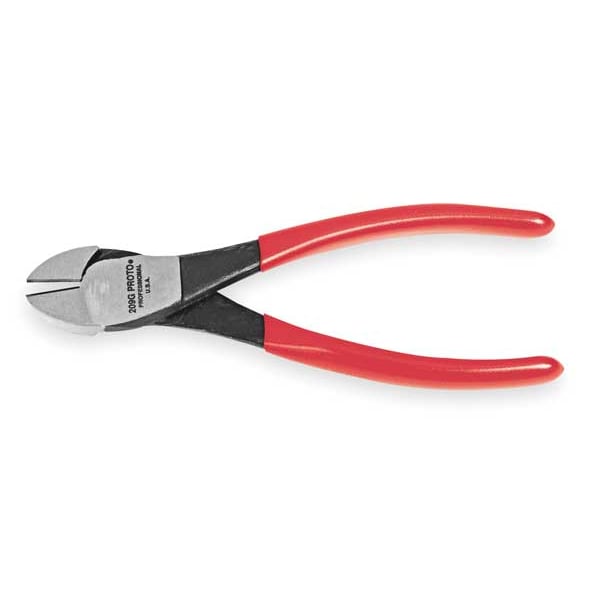 Proto 8 1/2 in Diagonal Cutting Plier Semiflush Cut Oval Nose Uninsulated - J210G