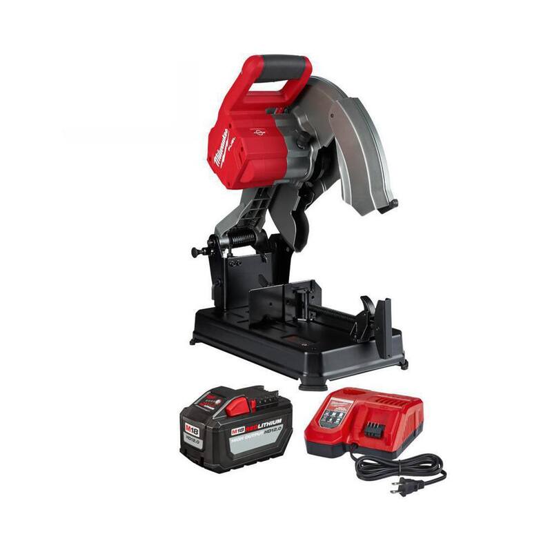 Sierra de corte abrasivo inalámbrica sin escobillas Milwaukee M18 FUEL de 18 voltios con batería de 12.0Ah - 2990-21HD.