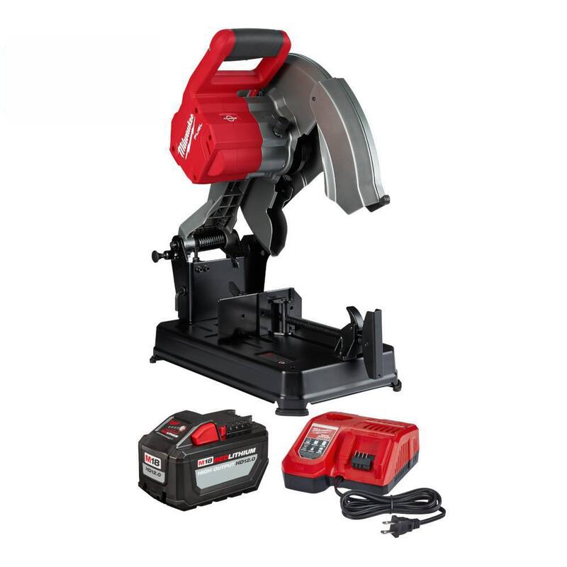Sierra de corte abrasivo inalámbrica sin escobillas Milwaukee M18 FUEL de 18 voltios con batería de 12.0Ah - 2990-21HD.