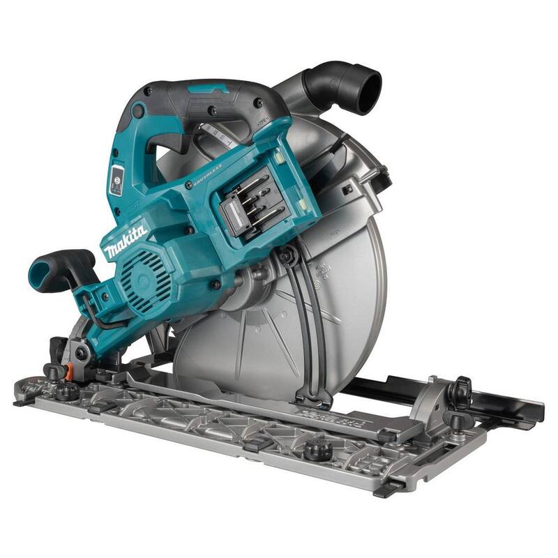 Sierra circular inalámbrica sin escobillas Makita 40V máx XGT de 10-1/4 pulgadas con base compatible con riel de guía, compatible con AWS (herramienta solamente) - GSH04Z