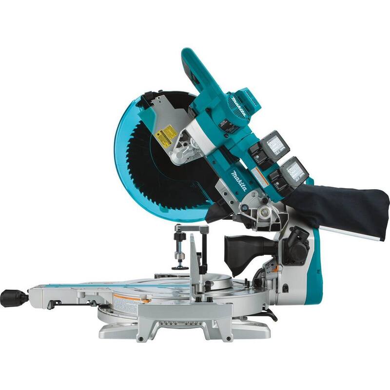 Sierra ingleteadora compuesta deslizante de doble bisel sin escobillas Makita 18V X2 LXT de 12 pulgadas con láser (herramienta solamente) - XSL07Z