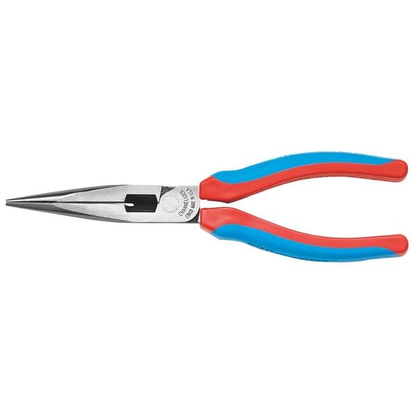 Channellock 7 13/16 in XLT Long Nose Plier, Side Cutter Plastisol And Code Blue Grips Handle - 318CB