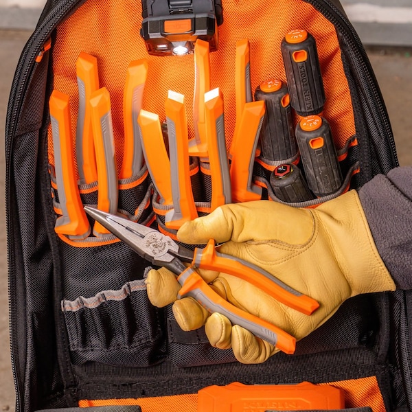 Klein Tools Pliers, Long Nose Side-Cutters, Insulated, 8-Inch - 2038RINS