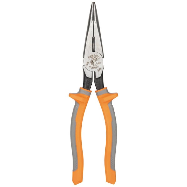 Klein Tools Pliers, Long Nose Side-Cutters, Insulated, 8-Inch - 2038RINS