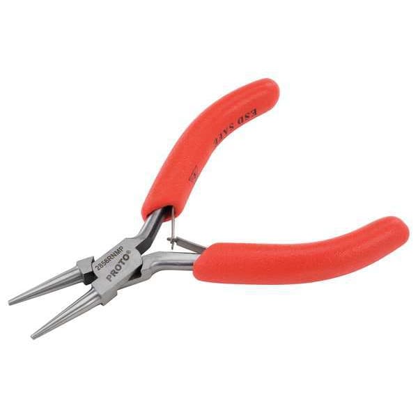 Proto 4 1/2 in Round Nose Plier ESD Cushion Grip Handle - J2856RNMP