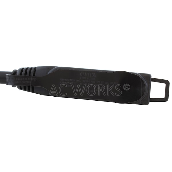 Ac Works 1.5FT 12/3 15 Amp 125 Volt NEMA 5-15P Flanged Power Input Inlet Power Strip with Cover - IN515B515
