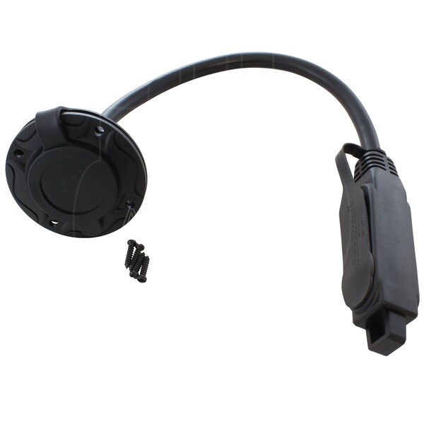 Ac Works 1.5FT 12/3 15 Amp 125 Volt NEMA 5-15P Flanged Power Input Inlet Power Strip with Cover - IN515B515