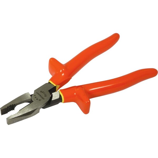 Gray Tools 9" Lineman's Combination Pliers, With Cutter, 1000V Insulated - B218B-I