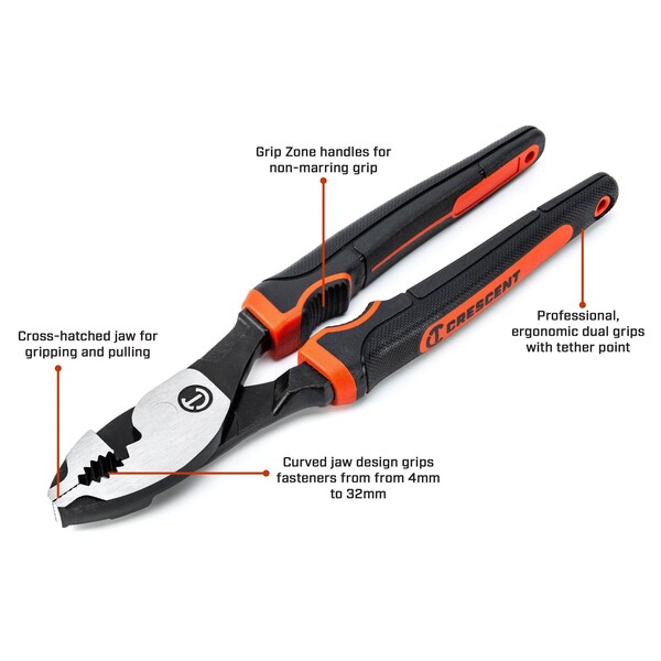 Crescent 6" Z2 Dual Material Slip Joint Pliers - HTZ26CG