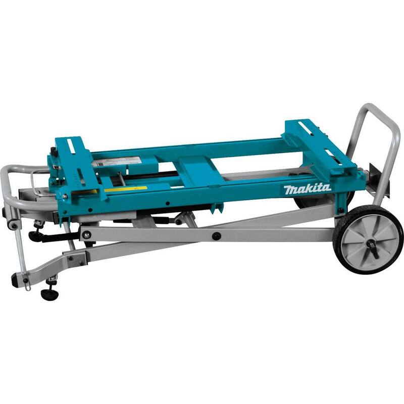 Sierra ingleteadora compuesta deslizante de bisel doble sin escobillas de 10 pulgadas Makita 18V X2 LXT (36V) Kit de  sierra de inglete y soporte portátil para sierra de inglete XSL06PT-WST05 (5.0 Ah)