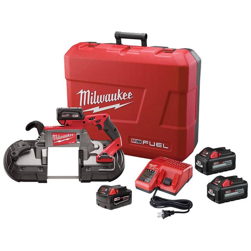 Sierra de banda inalámbrica sin escobillas Milwaukee M18 FUEL de 18V con baterías de iones de litio de 6.0Ah - 2729-22-48-11-1862