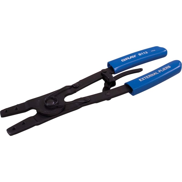 Gray Tools Heavy Duty External Retaining Ring Plier, 9-1/2" Long, 1-1/2" - 3-11/32" Shaft Diameter - B113