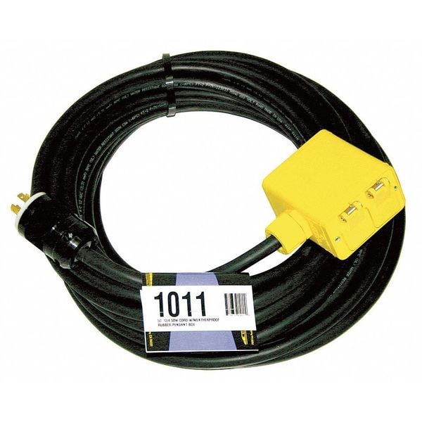 Southwire Extension Cord, 50ft, 12/4, 20A, SOW, Black - 1011