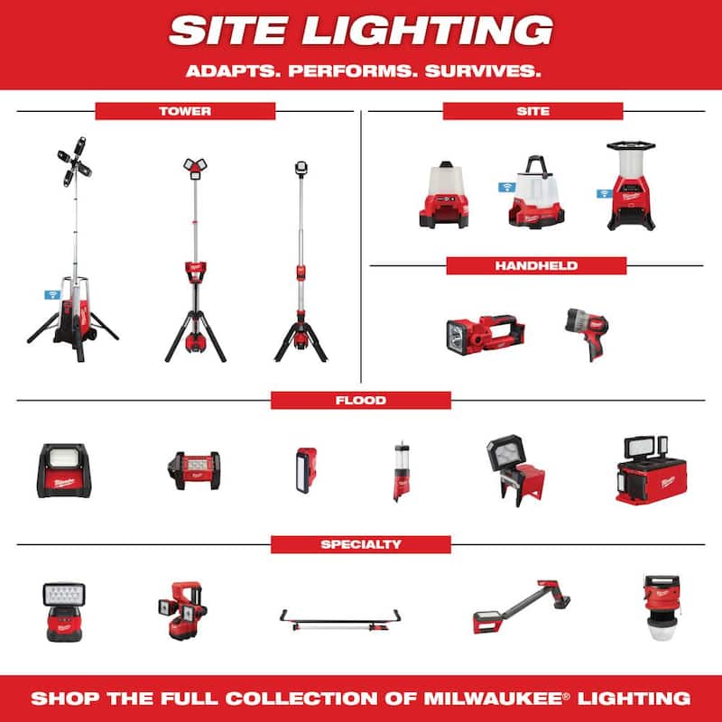 Sierra de corte inalámbrica Milwaukee M12 FUEL 12V 3 in. con batería de iones de litio sin escobillas y kit de luz de servicio M12 ROVER - 2522-21XC-2367-20