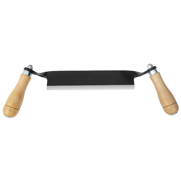 Earth Worth 8-inch Draw Knife, Straight Draw Shaver, wood Grip Handles, Blade Cover Debarking Tool - 83-DT5223