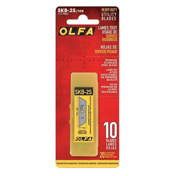Olfa Utility Blade, 11/16" W, PK10 - SKB-2S/10B
