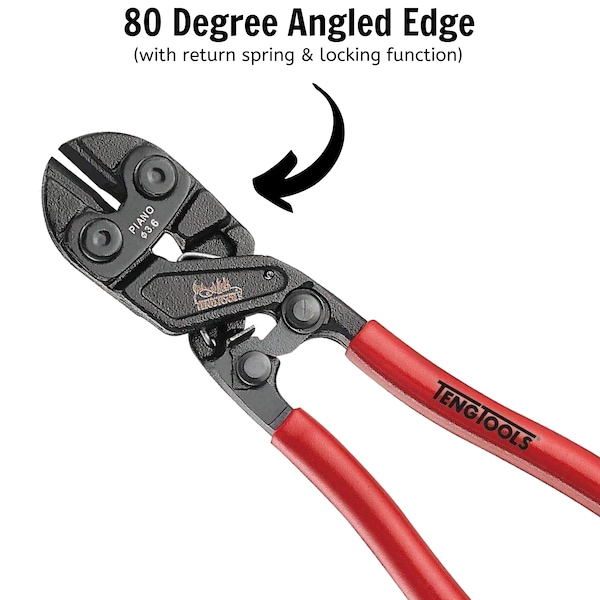 Teng Tools BC408 - 8" Heavy Duty Mini Bolt Cutters w/Vinyl Coated Handles - BC408