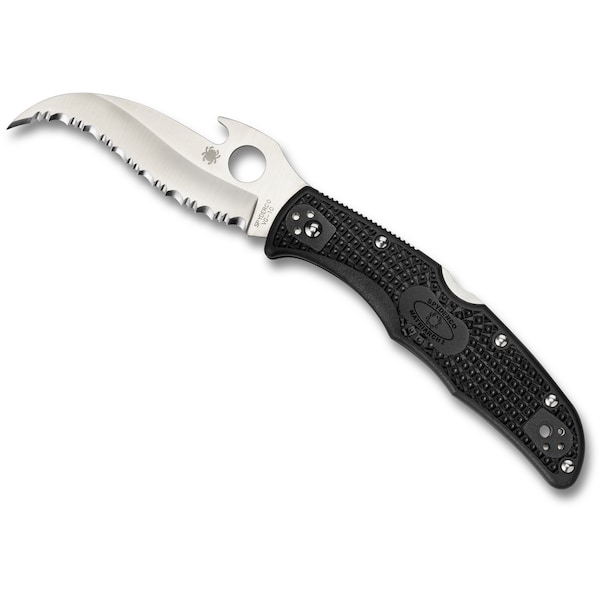 Spyderco 2024 Spyderco Matriarch 2 Lightweight Black Emerson Opener Serrated - SPY-C12SBK2W