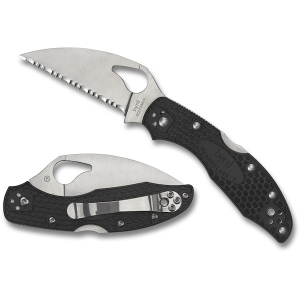 Spyderco 2023 Spyderco Reveal 9, Meadowlark 2 Wharncliffe, Serrated Edge - SPY-BY04SBKWC2