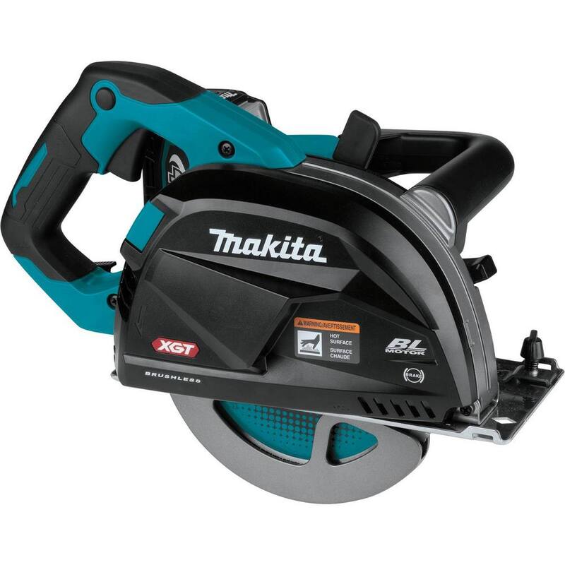 Sierra circular inalámbrica sin escobillas Makita 40V max XGT de corte de metal de 7-1/4 pulgadas, con freno eléctrico y recolector de virutas 4.0Ah - GSC01M1
