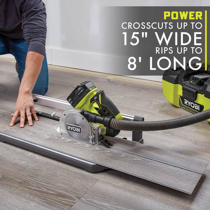 RYOBI ONE+ 18V Sierra de piso inalámbrica de 5-1/2 pulgadas con hoja y hoja extra de piso de 5-1/2 pulgadas y 24 dientes (1 pieza) - PGC21B-A06F551