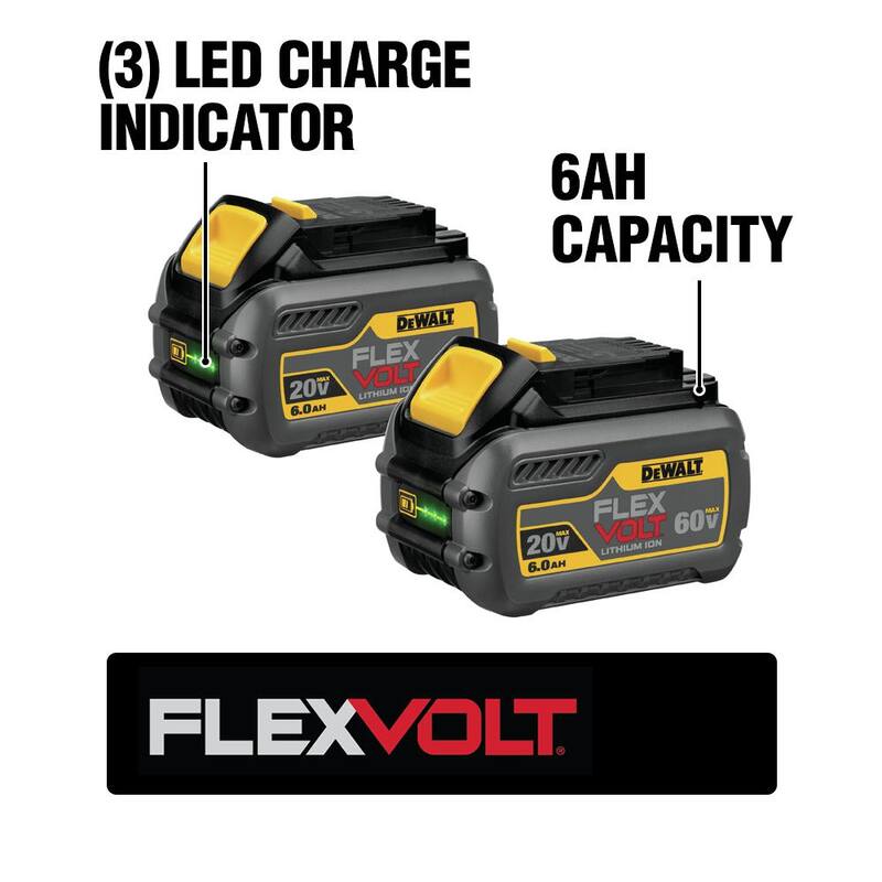 DEWALT FLEXVOLT 60V MAX Sierra Circular Inalámbrica sin Escobillas de 7-1/4 in., Sierra Sable 60V y (2) Baterías de 6.0Ah - DCS578BW3896062