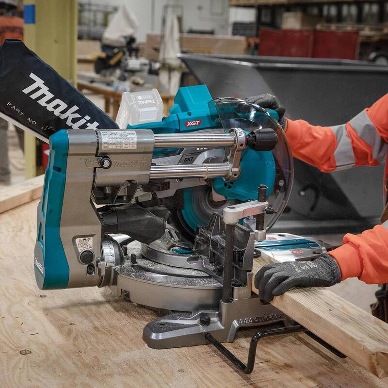 Sierra ingleteadora compuesta deslizante doble bisel inalámbrica sin escobillas Makita 40V máx XGT de 10 pulgadas, Capaz de AWS (solo herramienta) - GSL03Z