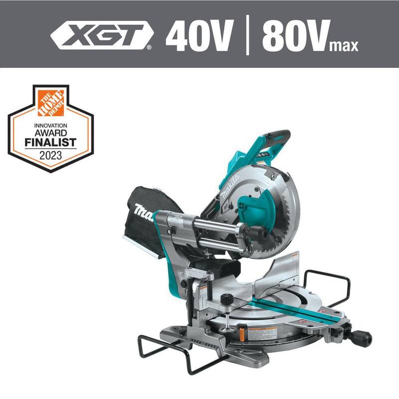 Sierra ingleteadora compuesta deslizante doble bisel inalámbrica sin escobillas Makita 40V máx XGT de 10 pulgadas, Capaz de AWS (solo herramienta) - GSL03Z
