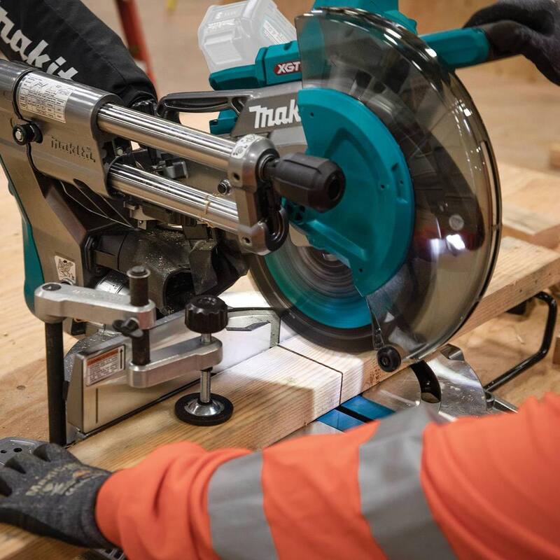 Sierra ingleteadora compuesta deslizante doble bisel inalámbrica sin escobillas Makita 40V máx XGT de 10 pulgadas, Capaz de AWS (solo herramienta) - GSL03Z