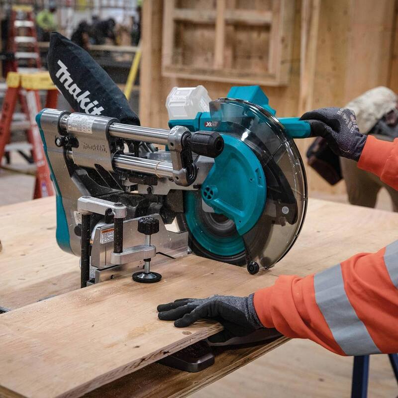 Sierra ingleteadora compuesta deslizante doble bisel inalámbrica sin escobillas Makita 40V máx XGT de 10 pulgadas, Capaz de AWS (solo herramienta) - GSL03Z