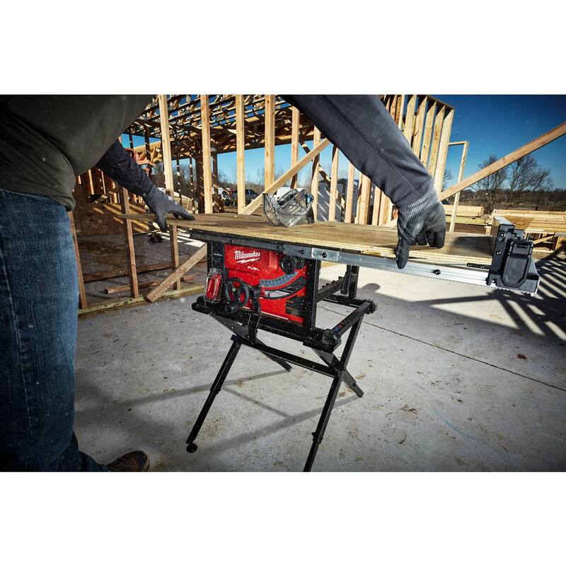 Sierra de mesa Milwaukee M18 FUEL ONE-KEY de 18 voltios con motor sin escobillas de 8-1/4 pulg. de diámetro con enrutador compacto de 18 voltios de iones de litio (sólo herramienta) - 2736-20-2723-20.
