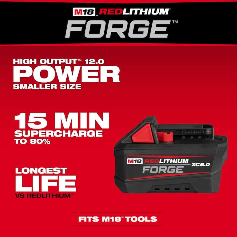 Kit de sierra alternativa inalámbrica Milwaukee M18 FUEL 18V de iones de litio sin cepillo con (1) batería FORGE de 6.0Ah, juego de hojas (11 piezas) - 2821-21F-48-00-1706T