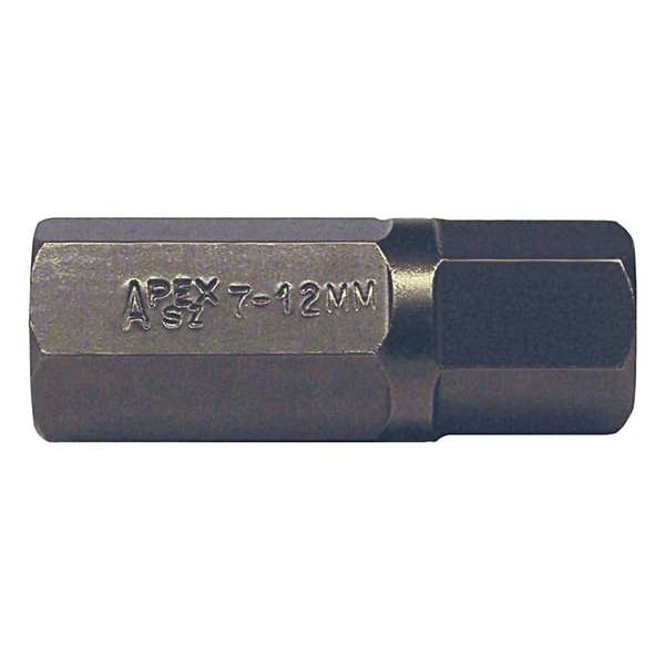 Apex Tool Group Torsion Bit, Metric, 7/16", Hex, 12mm, 7/8" - SZ-7-12MM