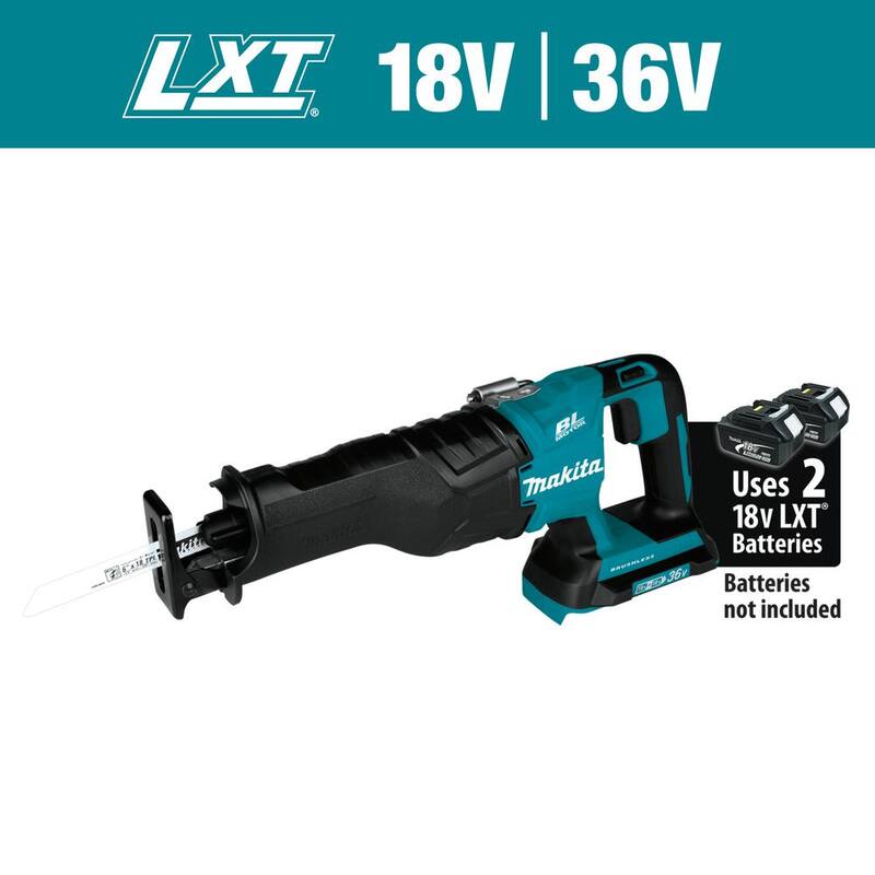 Sierra reciproca inalámbrica sin escobillas Makita 18V X2 (36V) LXT de iones de litio (solo herramienta) - XRJ06Z