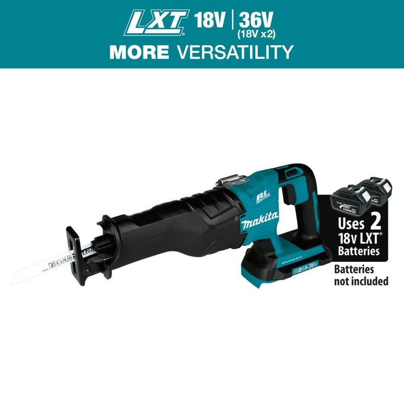 Sierra reciproca inalámbrica sin escobillas Makita 18V X2 (36V) LXT de iones de litio (solo herramienta) - XRJ06Z