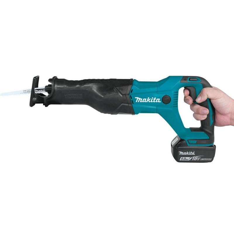 Sierra reciproca inalámbrica Makita 18V 5.0Ah LXT de iones de litio - XRJ04T