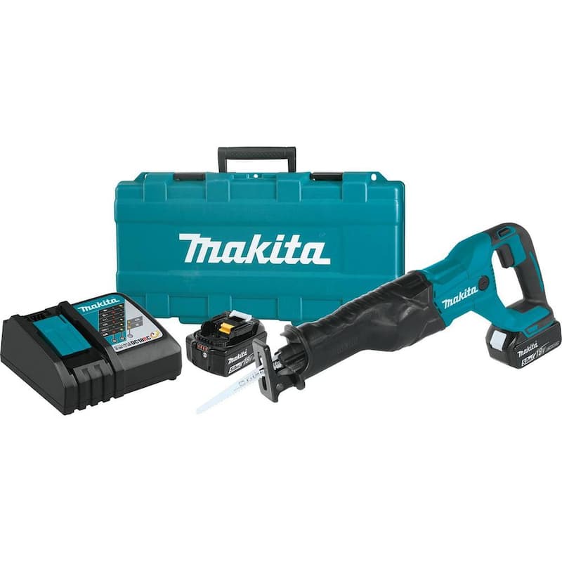 Sierra reciproca inalámbrica Makita 18V 5.0Ah LXT de iones de litio - XRJ04T