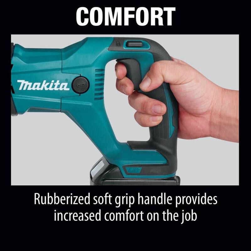 Sierra reciproca inalámbrica Makita 18V 5.0Ah LXT de iones de litio - XRJ04T