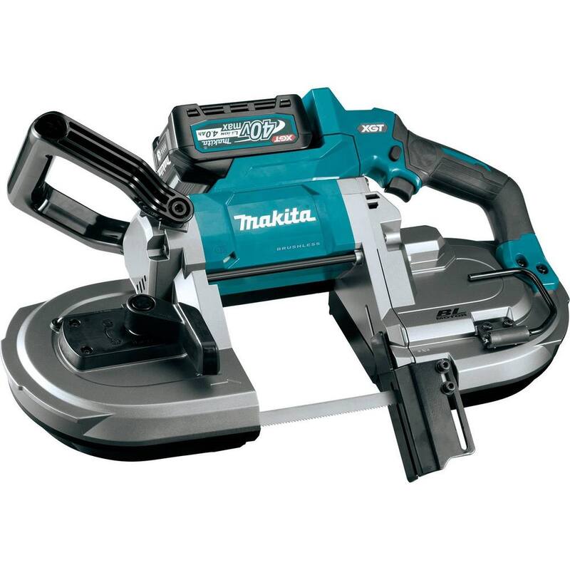 Makita 40V máx XGT Sierra de cinta portátil inalámbrica Brushless de corte profundo Kit, 4.0Ah - GBP01M1