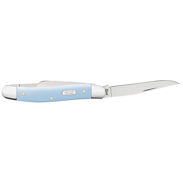 Case Cutlery 2023 Case Ichthus Ice Blue Synthetic Medium Stockman 4318 Ss - CAS-23381