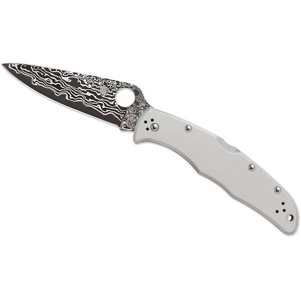 Spyderco 2024 Spyderco Endura 4 Titanium Damascus Plain - SPY-C10TIPD