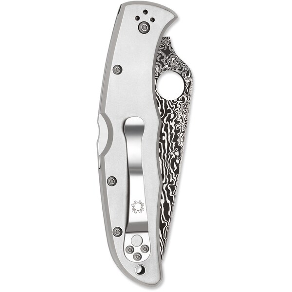 Spyderco 2024 Spyderco Endura 4 Titanium Damascus Plain - SPY-C10TIPD
