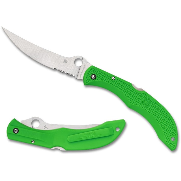 Spyderco 2023N Spyderco Reveal 14, Catcherman Salt Green Lightweight Lc200N Sprint Run, Combo Edge - SPY-C17PSGR