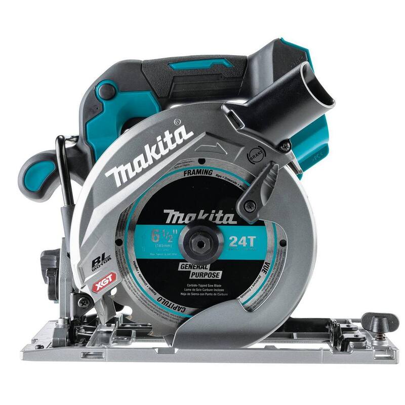 Sierra circular inalámbrica sin escobillas Makita 40V Max XGT de 6-1/2 pulgadas, kit con capacidad AWS (4.0Ah) - GSH05M1