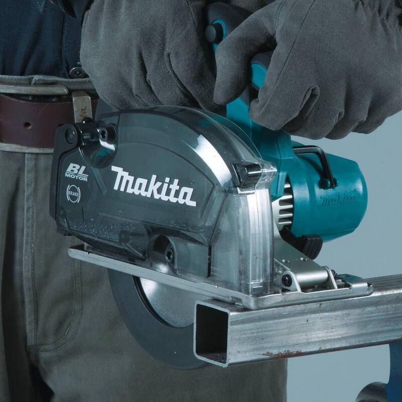 Sierra para corte de metal inalámbrica sin escobillas de 5-7/8 pulgadas con freno eléctrico y recolector de virutas, solo herramienta - XSC04Z de 18V LXT de Makita