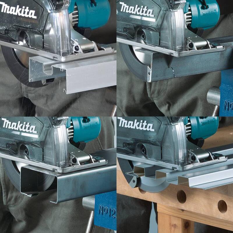 Sierra para corte de metal inalámbrica sin escobillas de 5-7/8 pulgadas con freno eléctrico y recolector de virutas, solo herramienta - XSC04Z de 18V LXT de Makita