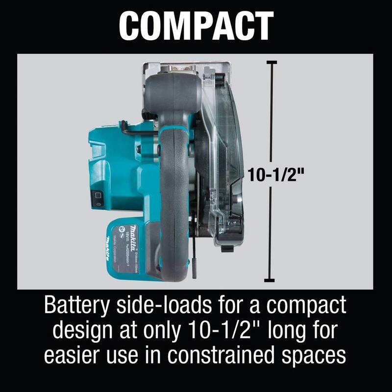 Sierra para corte de metal inalámbrica sin escobillas de 5-7/8 pulgadas con freno eléctrico y recolector de virutas, solo herramienta - XSC04Z de 18V LXT de Makita