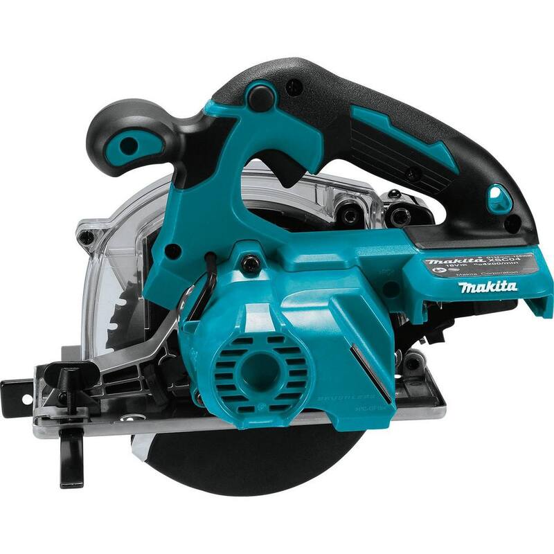 Sierra para corte de metal inalámbrica sin escobillas de 5-7/8 pulgadas con freno eléctrico y recolector de virutas, solo herramienta - XSC04Z de 18V LXT de Makita